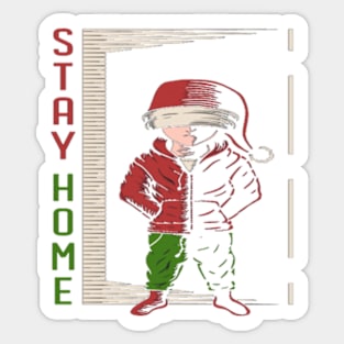 Stay home design t-shirt T-Shirt Sticker